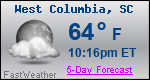 Weather Forecast for West Columbia, SC