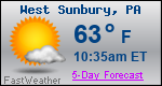 Weather Forecast for West Sunbury, PA