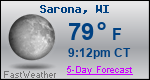 Weather Forecast for Sarona, WI