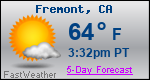Weather Forecast for Fremont, CA