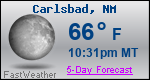 Weather Forecast for Carlsbad, NM