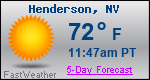 Weather Forecast for Henderson, NV