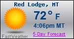 Weather Forecast for Red Lodge, MT