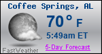 Weather Forecast for Coffee Springs, AL