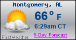 Weather Forecast for Montgomery, AL