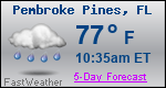 Weather Forecast for Pembroke Pines, FL