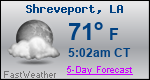 Weather Forecast for Shreveport, LA