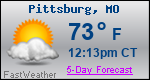 Weather Forecast for Pittsburg, MO
