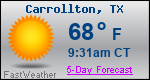 Weather Forecast for Carrollton, TX