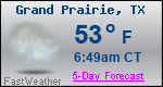 Weather Forecast for Grand Prairie, TX