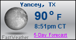Weather Forecast for Yancey, TX