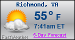 Weather Forecast for Richmond, VA