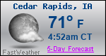 Weather Forecast for Cedar Rapids, IA