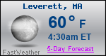 Weather Forecast for Leverett, MA