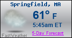 Weather Forecast for Springfield, MA