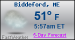 Weather Forecast for Biddeford, ME