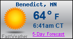 Weather Forecast for Benedict, MN