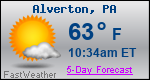 Weather Forecast for Alverton, PA