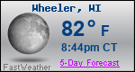 Weather Forecast for Wheeler, WI