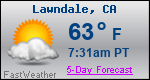 Weather Forecast for Lawndale, CA