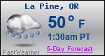 Weather Forecast for La Pine, OR