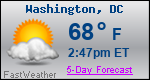 Weather Forecast for Washington, DC