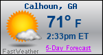 Weather Forecast for Calhoun, GA