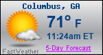 Weather Forecast for Columbus, GA