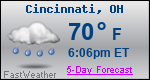 Weather Forecast for Cincinnati, OH