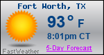 Weather Forecast for Fort Worth, TX