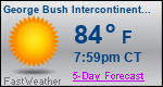 Weather Forecast for George Bush Intercontinental/Houston Airport, TX