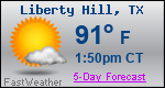 Weather Forecast for Liberty Hill, TX