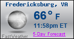 Weather Forecast for Fredericksburg, VA