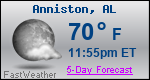 Weather Forecast for Anniston, AL