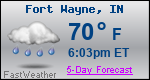 Weather Forecast for Fort Wayne, IN