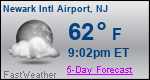 Weather Forecast for Newark International Airport, NJ