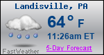 Weather Forecast for Landisville, PA