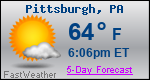 Weather Forecast for Pittsburgh, PA