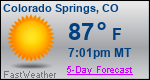 Weather Forecast for Colorado Springs, CO