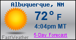 Weather Forecast for Albuquerque, NM