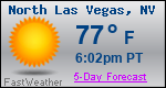 Weather Forecast for North Las Vegas, NV