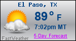 Weather Forecast for El Paso, TX