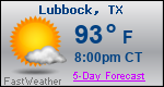 Weather Forecast for Lubbock, TX