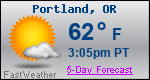 Weather Forecast for Portland, OR