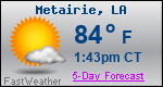 Weather Forecast for Metairie, LA