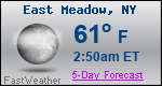 Weather Forecast for East Meadow, NY