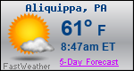 Weather Forecast for Aliquippa, PA
