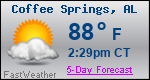 Weather Forecast for Coffee Springs, AL