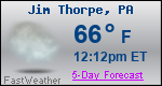 Weather Forecast for Jim Thorpe, PA