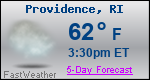 Weather Forecast for Providence, RI